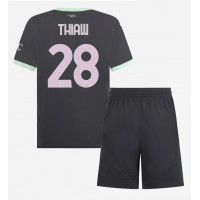 Camiseta AC Milan Malick Thiaw #28 Tercera Equipación Replica 2024-25 para niños mangas cortas (+ Pantalones cortos)